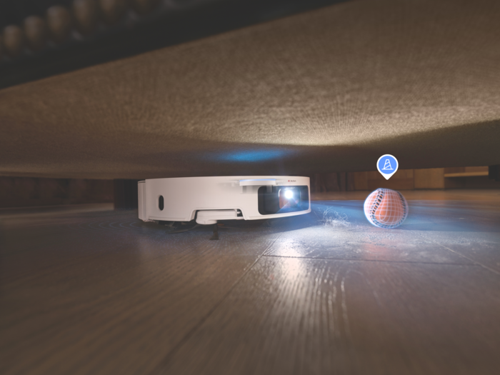 최소 89mm의 높이만 있다면 RGB 카메라와 LED 조명을 활용하여 200가지 사물인식 가능 X50 Ultra ⓒDREAME